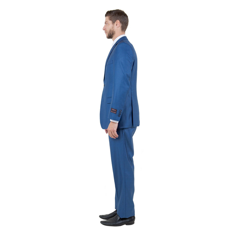 Men's Modern - Fit 3pc Sharkskin Suit Set - Bundle Bus
