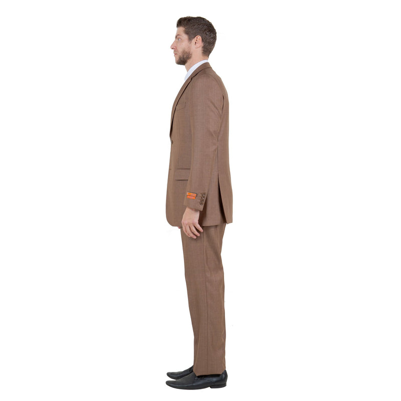 Men's Modern - Fit 3pc Sharkskin Suit Set - Bundle Bus