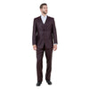 Men's Modern - Fit 3pc Sharkskin Suit Set - Bundle Bus