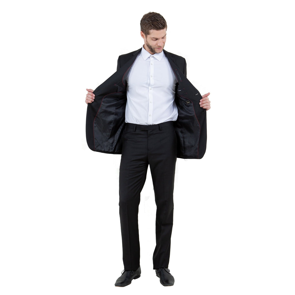 Men's Modern Fit Classic Sport Coat w/ Notch Lapel - Bundle Bus