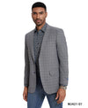 Men's Modern Fit Madras Sport Coat w/ Notch Lapel - Bundle Bus