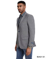 Men's Modern Fit Madras Sport Coat w/ Notch Lapel - Bundle Bus