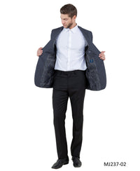 Men's Modern Fit Sport Coat w/ Notch Lapel - Bundle Bus