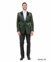 Men's Modern Fit Sport Coat w/ Satin Peak Lapel - Bundle Bus