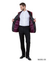 Men's Modern Fit Sport Coat w/ Satin Peak Lapel - Bundle Bus