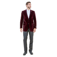 Men's Modern Fit Velvet Blazer Only - Bundle Bus