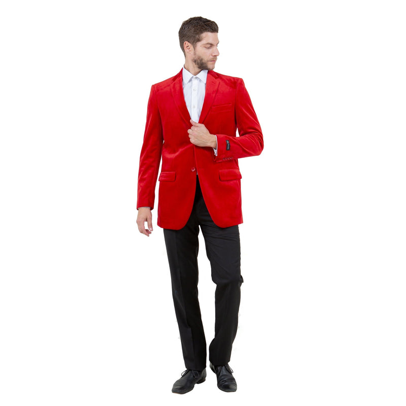Men's Modern Fit Velvet Blazer Only - Bundle Bus