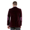 Men's Modern Fit Velvet Blazer w/ Elbow Patch - Bundle Bus