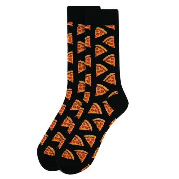 Men's Pepperoni Pizza Novelty Socks - Bundle Bus