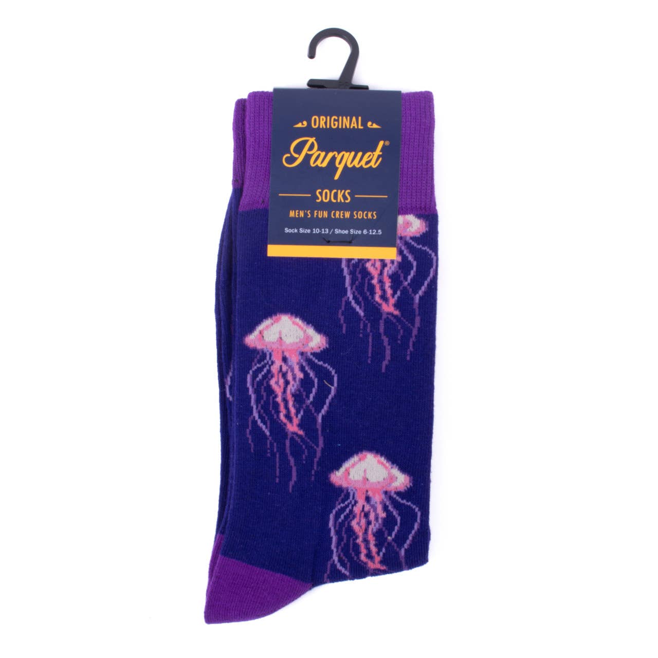 Men's Pink Jellyfish Novelty Socks - NVS19643 - PUR - Bundle Bus