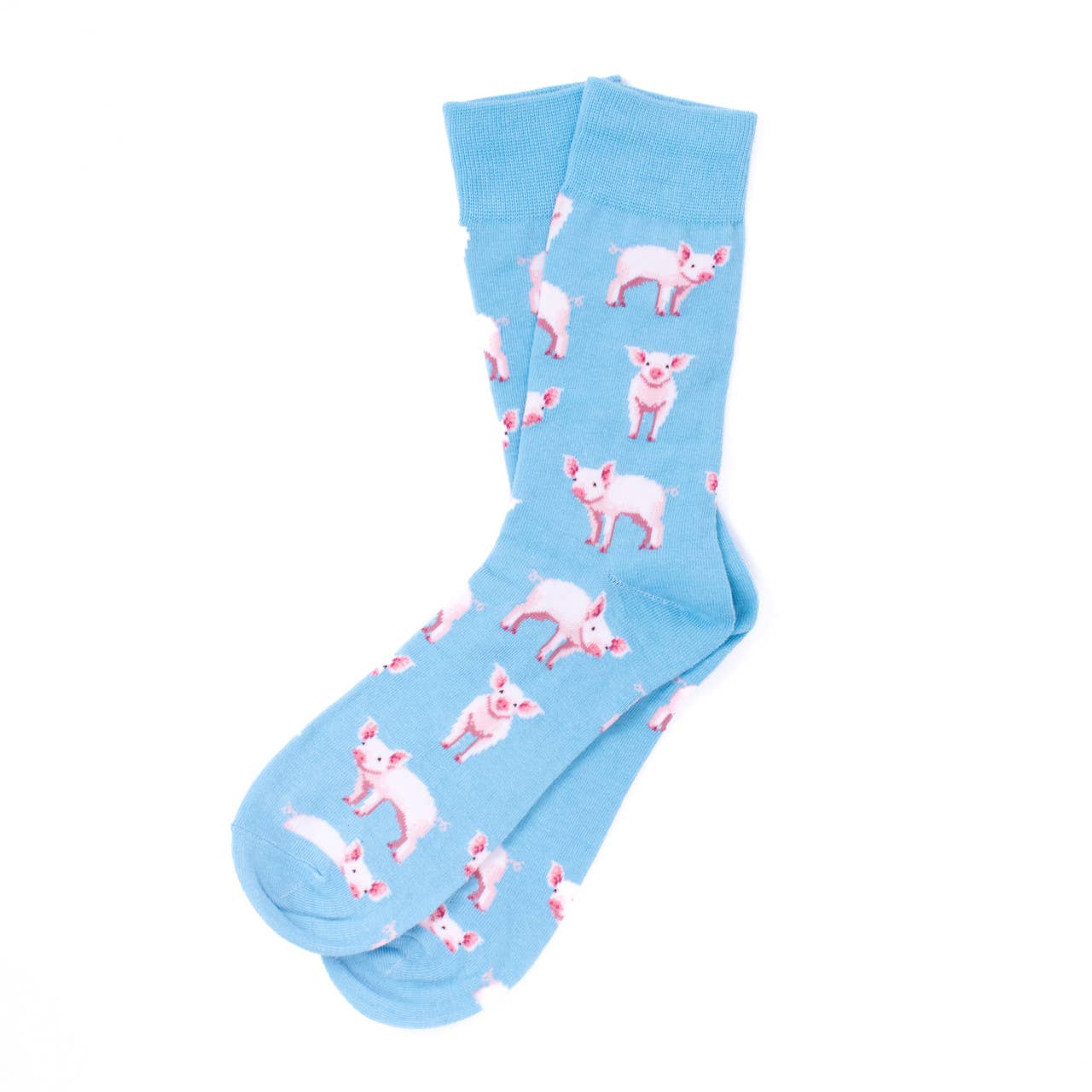Men's Pink Pigs Novelty Socks - NVS19636 - BL - Bundle Bus