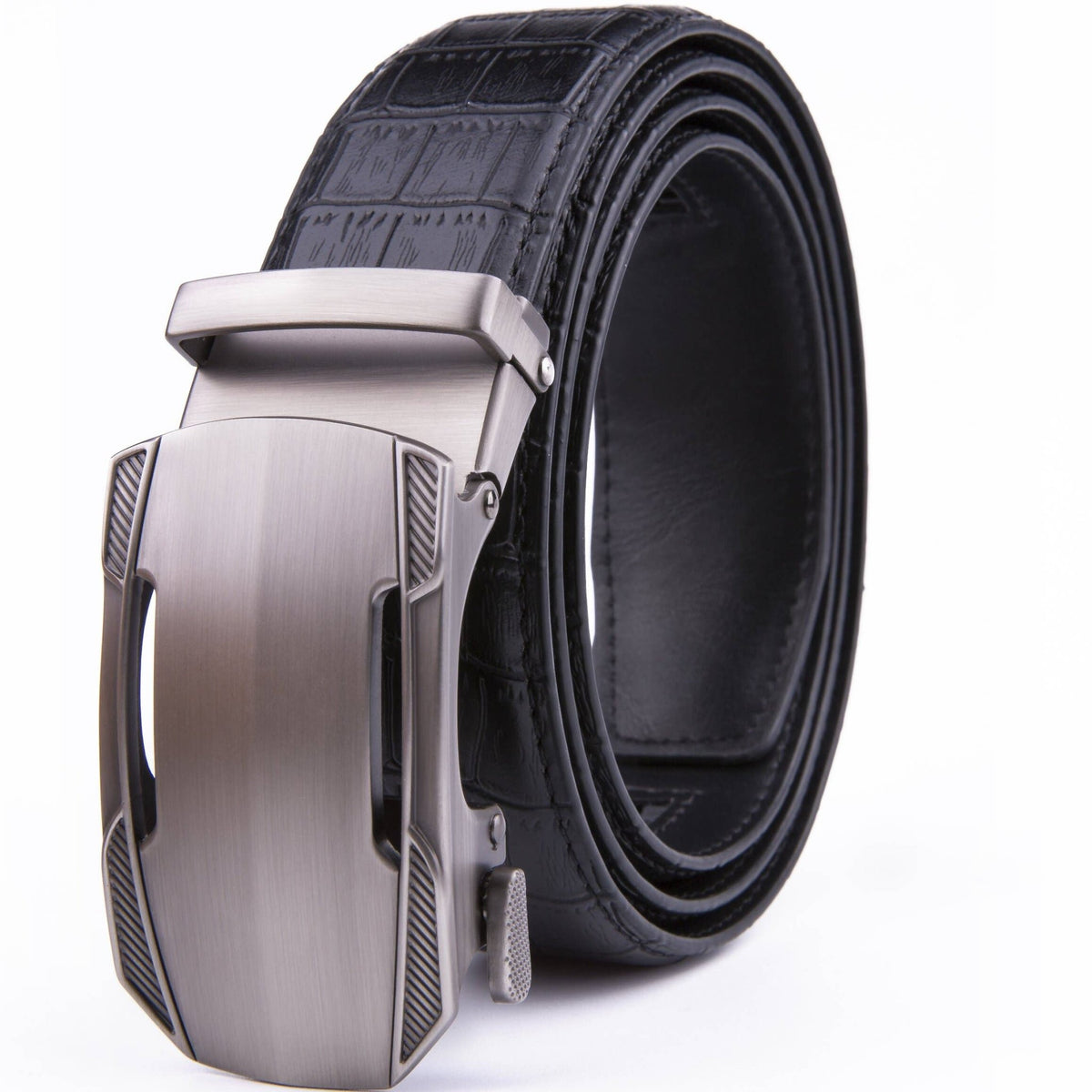 Men's Ratchet Leather Belt - LA2077 - Bundle Bus