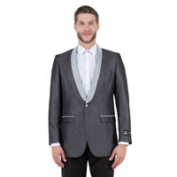 Men's Satin Textured Sport Coat Only - Bundle Bus