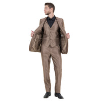 Men's Sharskin Slim - Fit 3 - Piece Suit - Bundle Bus