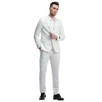 Men's Skinny Fit 2pc Linen Suit - Bundle Bus