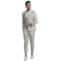 Men's Skinny Fit 2pc Linen Suit - Bundle Bus