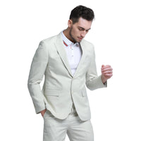 Men's Skinny Fit 2pc Linen Suit - Bundle Bus