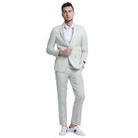 Men's Skinny Fit 2pc Linen Suit - Bundle Bus