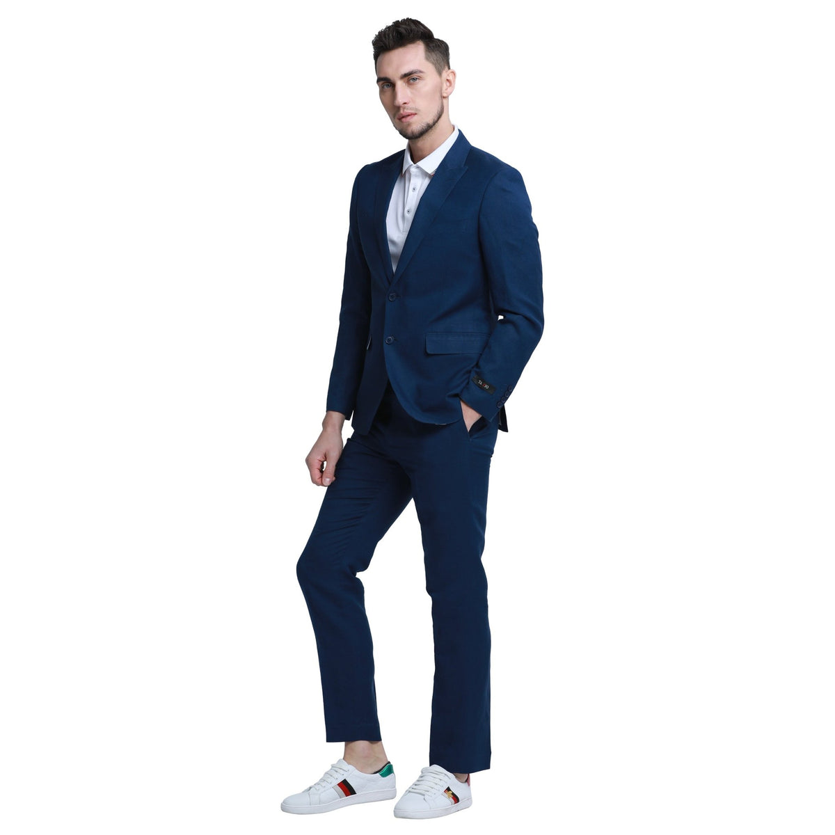 Men's Skinny Fit 2pc Linen Suit - Bundle Bus