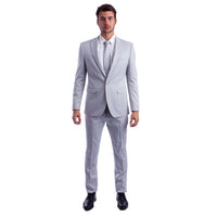 Men's Skinny - Fit 2pc Suit w/ Peak Lapel - Bundle Bus