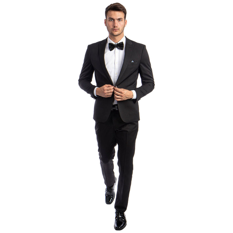 Men's Skinny - Fit 2pc Suit w/ Peak Lapel - Bundle Bus