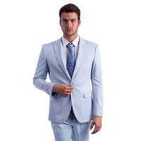 Men's Skinny - Fit 2pc Suit w/ Peak Lapel - Bundle Bus