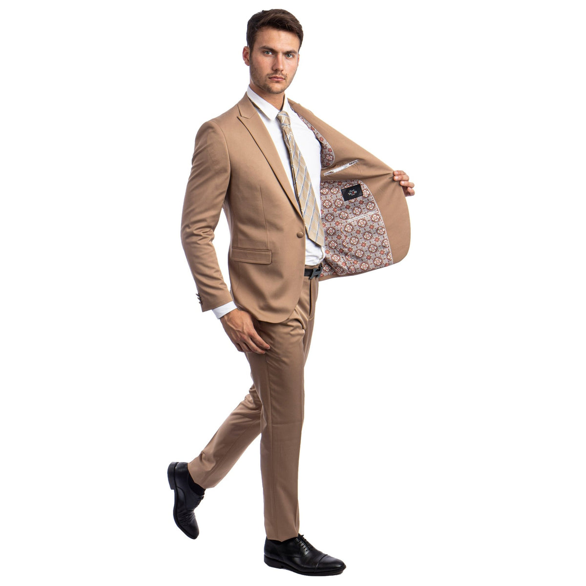 Men's Skinny - Fit 2pc Suit w/ Peak Lapel - Bundle Bus