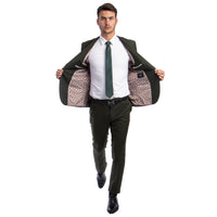 Men's Skinny - Fit 2pc Suit w/ Peak Lapel - Bundle Bus