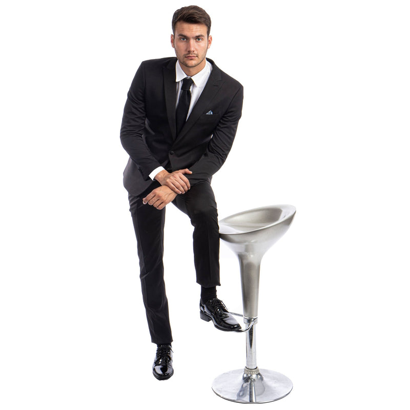 Men's Skinny - Fit 2pc Suit w/ Peak Lapel - Bundle Bus