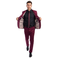 Men's Skinny - Fit 2pc Suit w/ Peak Lapel - Bundle Bus