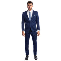 Men's Skinny - Fit 2pc Suit w/ Peak Lapel - Bundle Bus