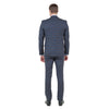Men's Skinny - Fit Glen Plaid 3pc Suit Set w/ U - Neck Vest - Bundle Bus