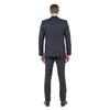 Men's Skinny - Fit Glen Plaid 3pc Suit Set w/ U - Neck Vest - Bundle Bus