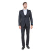 Men's Skinny - Fit Glen Plaid 3pc Suit Set w/ U - Neck Vest - Bundle Bus