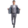 Men's Skinny - Fit Solid 3pc Suit - Bundle Bus