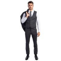 Men's Skinny - Fit Solid 3pc Suit - Bundle Bus