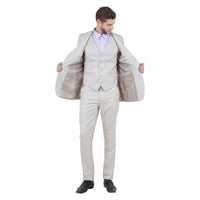 Men's Slim - Fit 3pc Suit, Notch Lapel - Bundle Bus