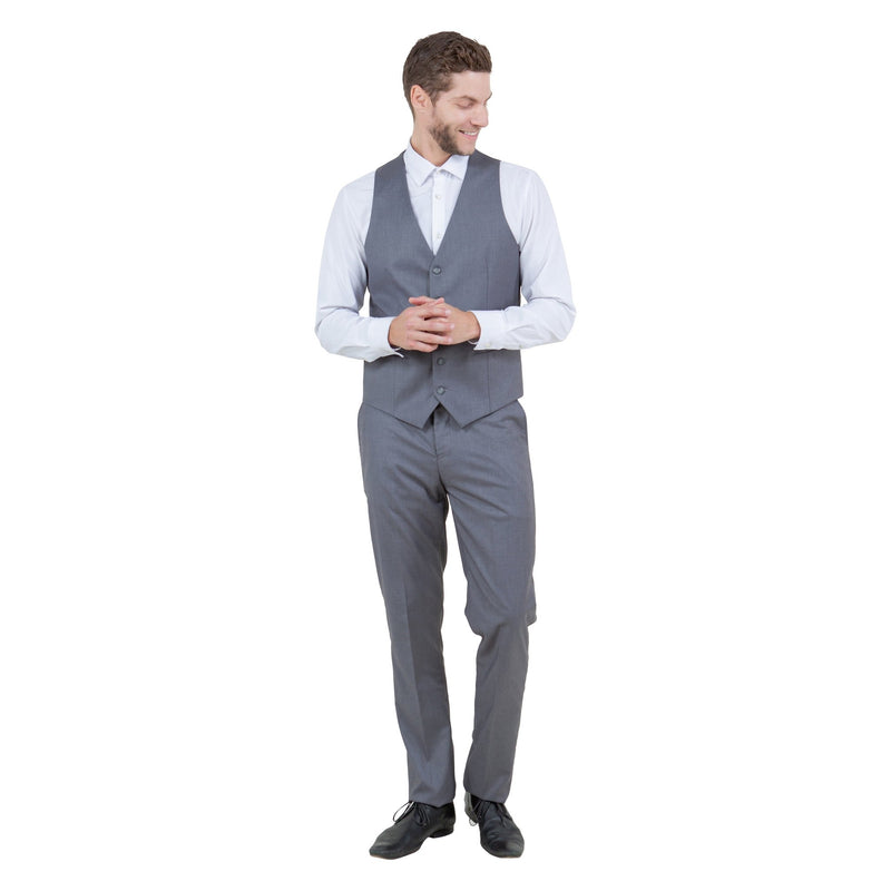 Men's Slim - Fit 3pc Suit, Notch Lapel - Bundle Bus