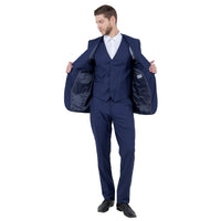 Men's Slim - Fit 3pc Suit, Notch Lapel - Bundle Bus