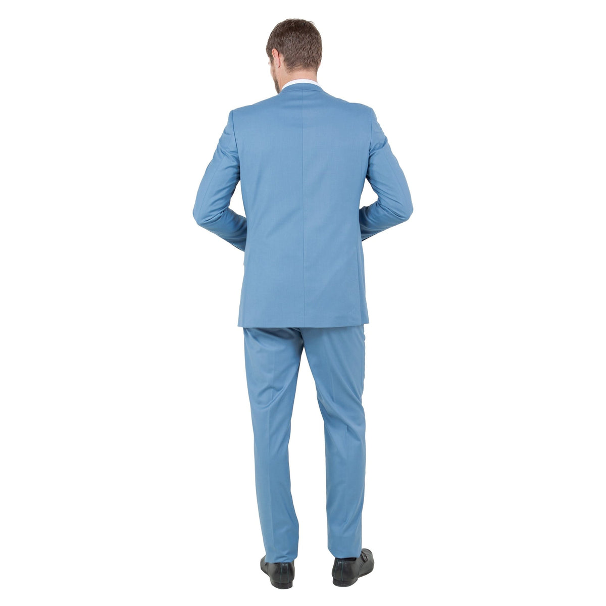 Men's Slim - Fit 3pc Suit, Notch Lapel - Bundle Bus