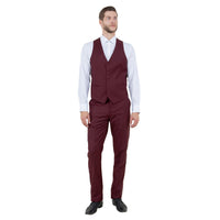 Men's Slim - Fit 3pc Suit, Notch Lapel - Bundle Bus