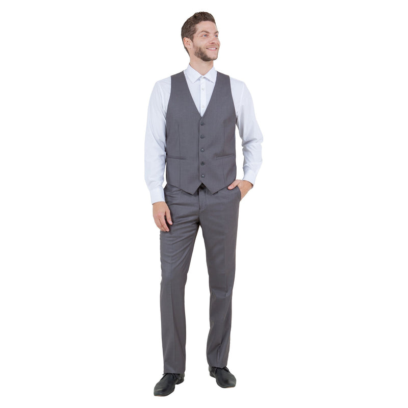 Men's Slim - Fit 3pc Suit, Notch Lapel - Bundle Bus