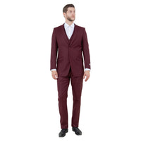 Men's Slim - Fit 3pc Suit, Notch Lapel - Bundle Bus