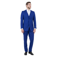 Men's Slim - Fit 3pc Suit, Notch Lapel - Bundle Bus