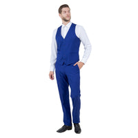 Men's Slim - Fit 3pc Suit, Notch Lapel - Bundle Bus