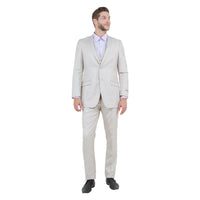 Men's Slim - Fit 3pc Suit, Notch Lapel - Bundle Bus