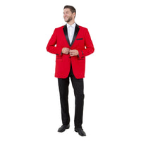 Men's Slim - Fit Tuxedo Sport Coat w/ Satin Notch Lapel - Bundle Bus