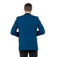 Men's Slim - Fit Tuxedo Sport Coat w/ Satin Notch Lapel - Bundle Bus