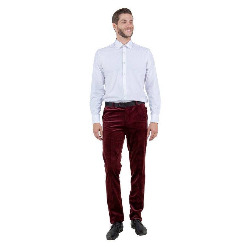 Men's Slim - fit Velvet Suits Separates, Pants - Bundle Bus