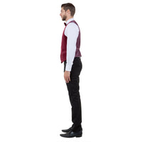 Men's Slim - fit Velvet Suits Separates, Vest And Bowtie - Bundle Bus